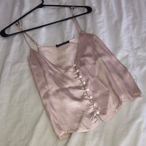 Brandy Melville silk satin tank